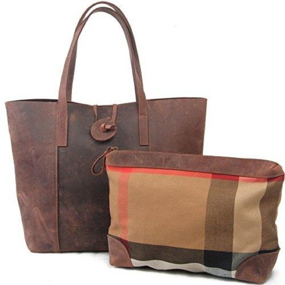Jack & Chris Cowhide Leather Tote